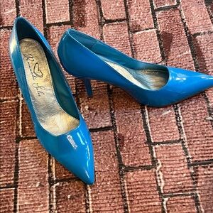 Rich & Skinny Blue Patent Leather Heels